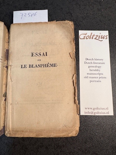 MARGUET, J., Essai sur le Blaspheme