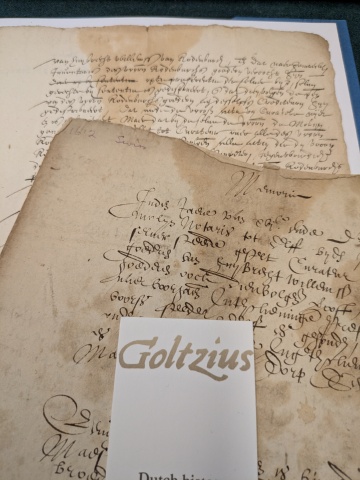 CAMERLING, G., Memorie. In den jaere xvi c ende drie [1603] is Jan de Molijn notaris tot Delff (...)