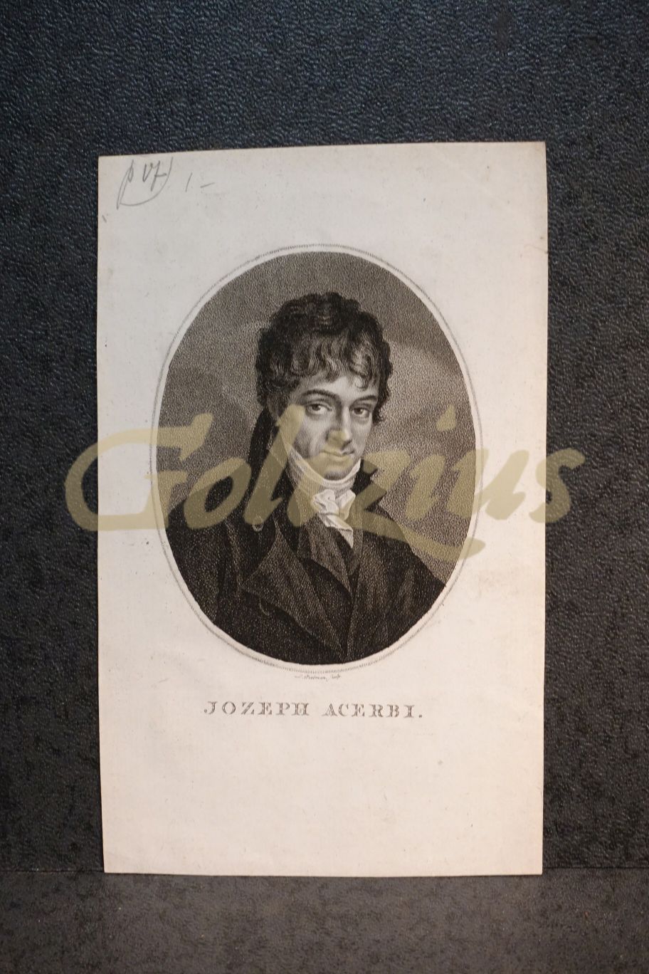 Stipple engraving and aquatint of Jozeph Acerbi.