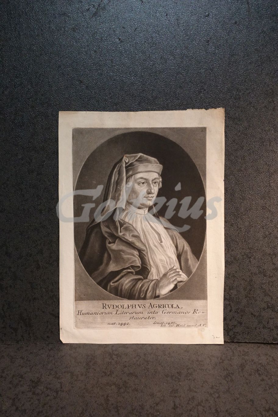 Mezzotint of Rodolphus Agricola