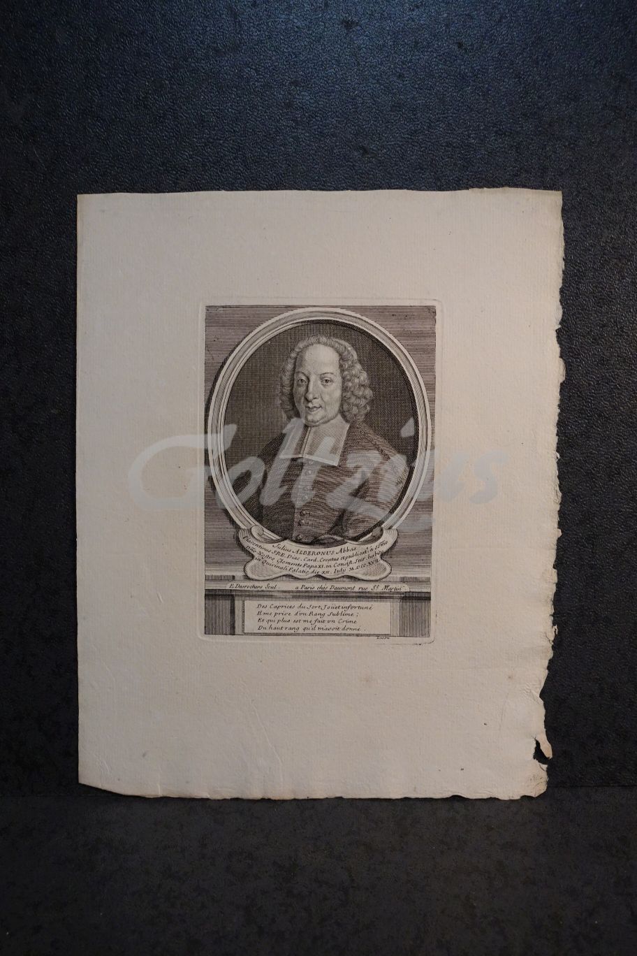 Engraving of Julius Alberonus Abbas Placentinus