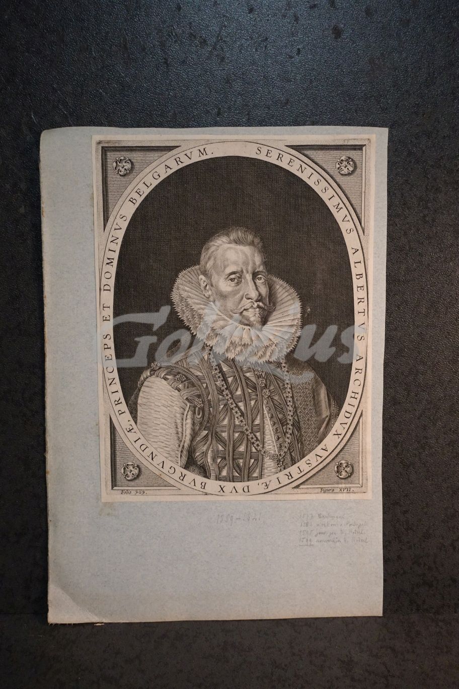 Engraving of Albert VII, Archduke of Austria