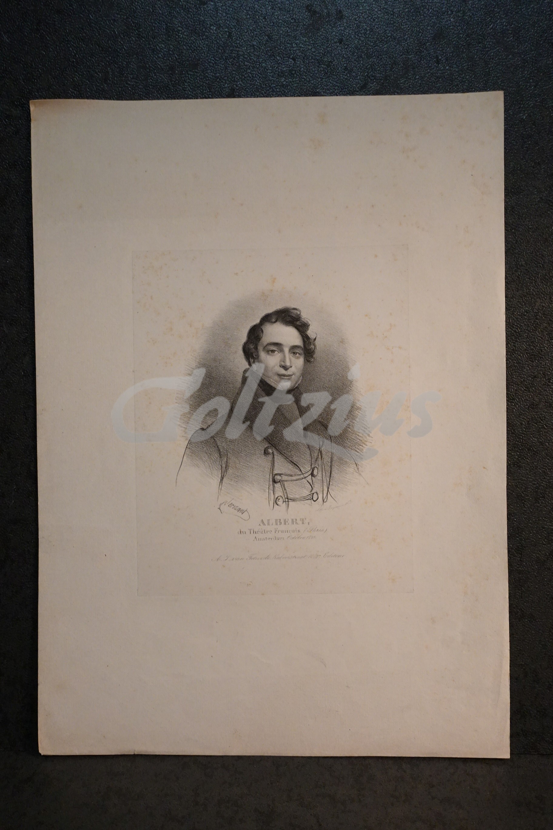 Lithography of Albert du Théâtre Français