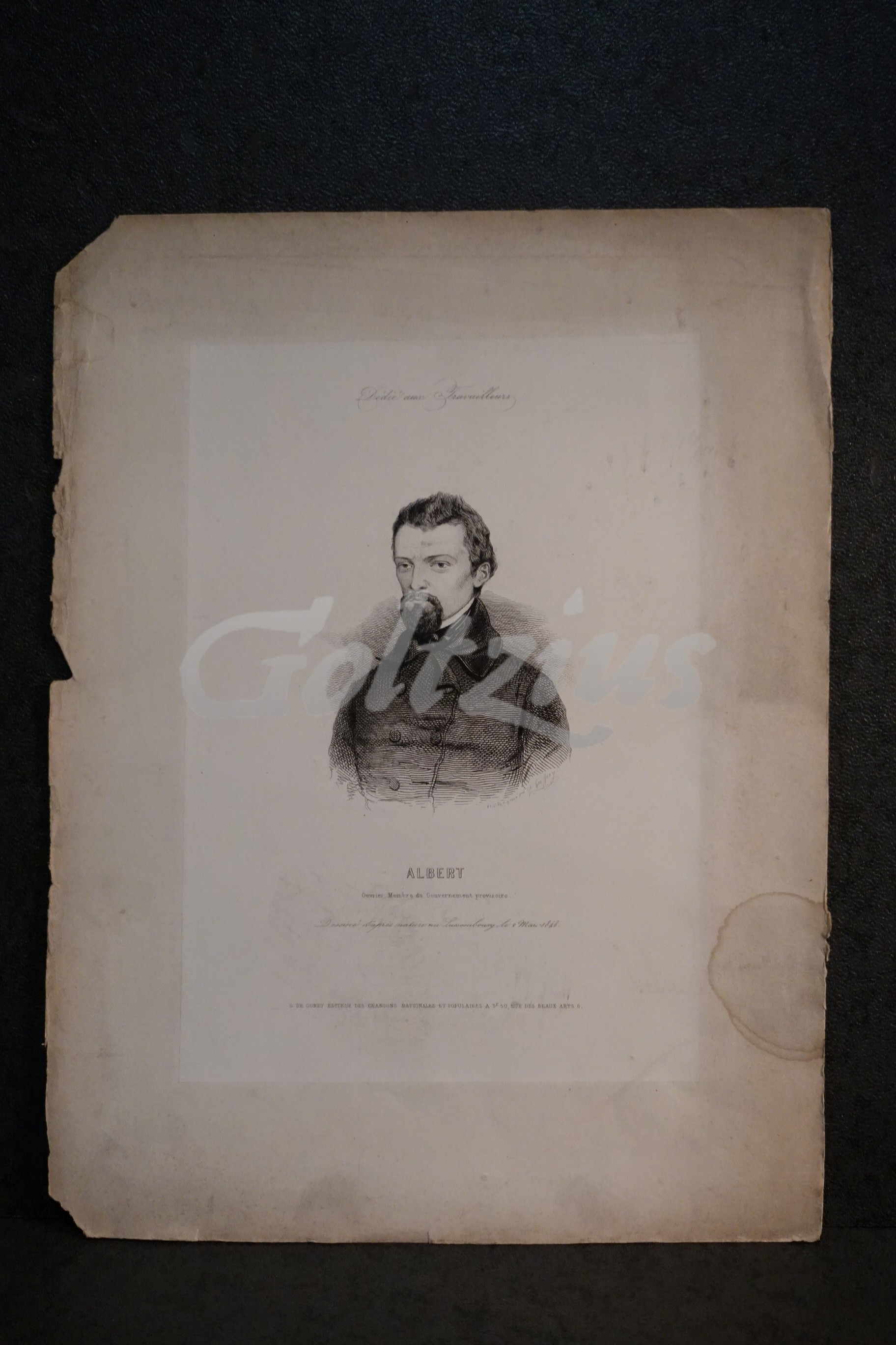 Portrait of Alexandre Martin, Albert l'Ouvrier