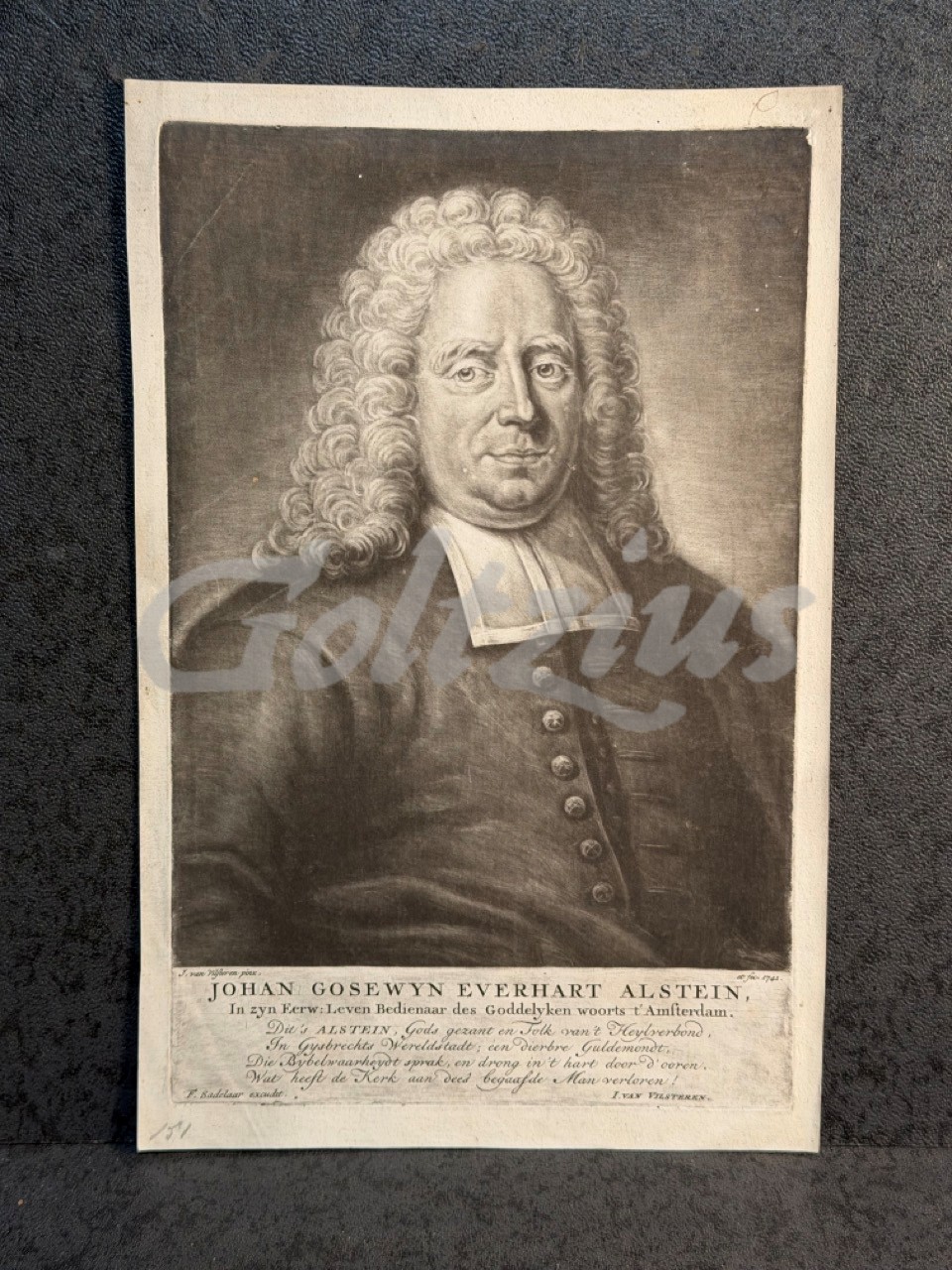 Portrait of Johan Gosewijn Eberhard Alstein