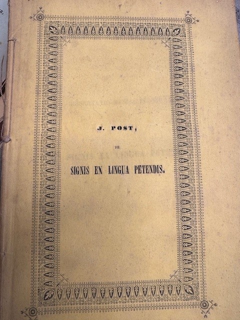 POST, J., Dissertatio medica inauguralis de Signis ex lingua petendis.