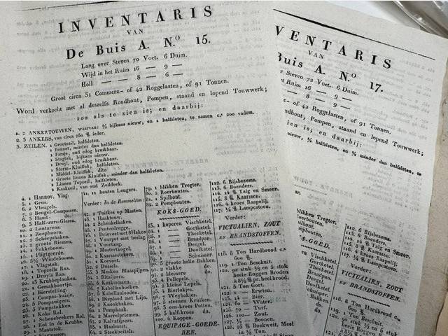 Inventaris van De Buis A. No 15,  16, 17, 18, 19, 20, 21 ,22.