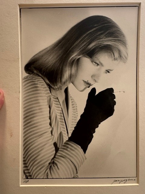 PAGLIUSO, J., Photograph of a woman with black handkerchef and cigarette by Jean Pagliuso.