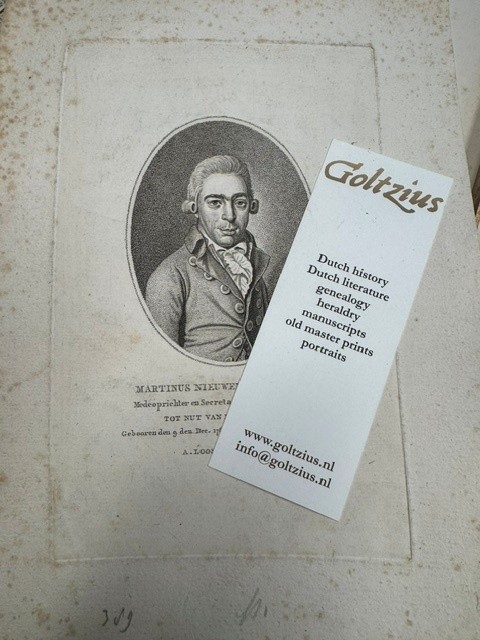 LOOSJES, Portrait of Martinus Nieuwenhuijzen Med. Dr. Medeoprichter en Secretaris van de Maatschappij tot Nut van het Algemeen Gebooren den 9. den Dec. 1760 overleden den 6 den Maart 1793.