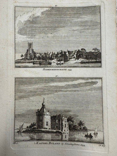 Schenkenschans 1734/'t Kasteel Byland by Schenkenschans 1734 - H Spilman - ca. 1750